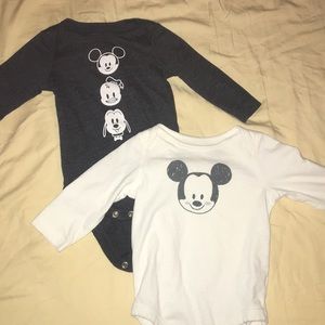 Two mickey mouse onsies size 6 months (baby)